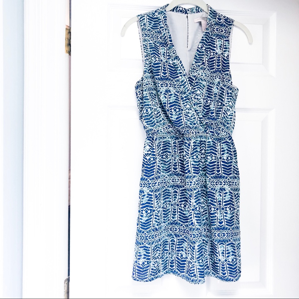 Forever21 Sleeveless Aztec Print Drop Waist Dress